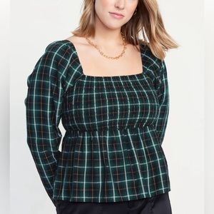 Old Navy Smocked Seersucker top